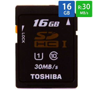 SDJ[h 16GB TOSHIBA  Ń { SDHC Class10 UHS-1 U1 R:30MB/s COe[ SD-K016GR7AR30 