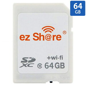 LANSDJ[h 4 64GB SDXC ezShare Wi-Fi@\ Class10 Android/ iOSΉ zCg COe[ Wi-FiSD-64G 
