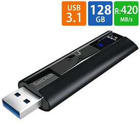 USBメモリ USB 128GB SanDisk サンディスク ExtremePro USB3.1 Gen 1 R:420MB/s W380MB/s スライド式 海外リテール SDCZ880-128G-G46 ◆メ