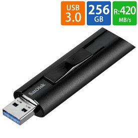 USBメモリ USB 256GB SanDisk サンディスク ExtremePro USB3.2 Gen1(USB3.0) R:420MB/s W:380MB/s スライド式 海外リテール SDCZ880-256G-G46 ◆メ