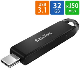 USBメモリ USB 32GB USB3.1 Type-C Gen1 SanDisk サンディスク Ultra スライド式 R:150MB/s 海外リテール SDCZ460-032G-G46 ◆メ
