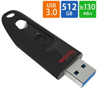 USBメモリ USB 512GB USB3.0 SanDisk サンディスク Ultra スライド式 R:130MB/s 海外リテール SDCZ48-512…
