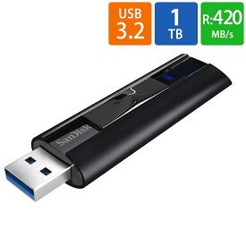 USBメモリ USB 1TB USB3.2 Gen1(USB3.0) SanDisk サンディスク Extreme Pro R:420MB/s W:380MB/s スライド式 アルミ筐体 1000GB 海外リテール SDCZ880-1T00-G46 ◆メ