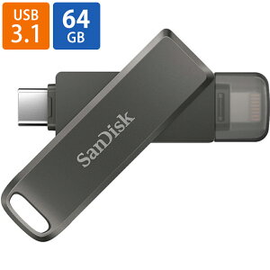 USB USB 64GB iXpand Flash Drive Luxe SanDisk TfBXN iPhone iPad/PCp Lightning + USB3.1-C ] COe[ SDIX70N-064G-GN6NN 