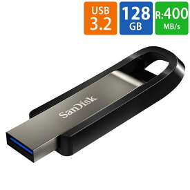 USBメモリ USB 128GB USB3.2 Gen1(USB3.0) SanDisk サンディスク Extreme Go R:400MB/s W:180MB/s スライド式 金属筐体 海外リテール SDCZ810-128G-G46 ◆メ