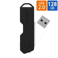 USBメモリ USB 128GB USB2.0 Lexar レキサー JumpDrive TwistTurn2 回転式 キャップレス ブラック/ホワイ…
