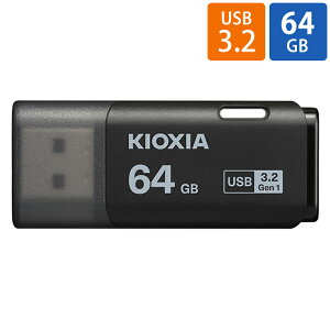 USB 64GB USB3.2 Gen1 USB3.0 KIOXIA LINVA TransMemory U301 Lbv USB-A^Cv Vv ^ ubN COe[ LU301K064GG4 