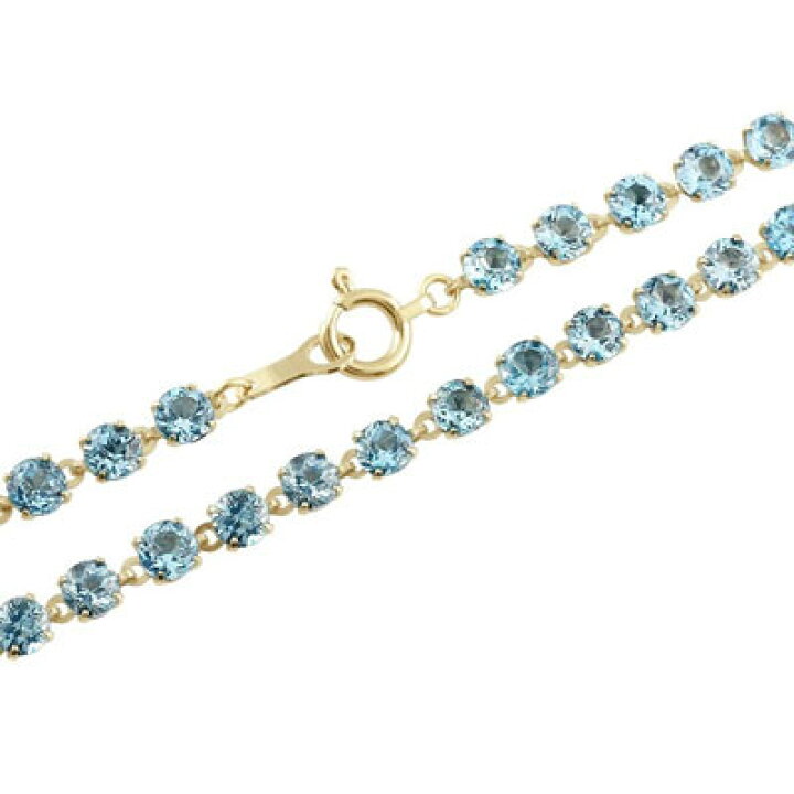 楽天市場 18金 アンクレット ブルートパーズ イエローゴールドk18 18k 11月誕生石 レディース 天然石 楽ギフ 包装 コンビニ受取対応商品 送料無料 人気 かざり屋