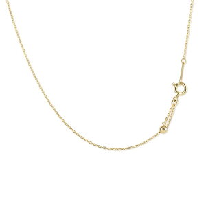 18金 ネックレス ノンストレス チェーンのみ 45cm〜24cm アズキチェーン 折り返し式 ゴールド 18k k18 地金 メンズ レディース 男性 女性
