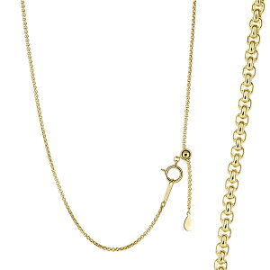 【最短発送】18金 ネックレス レディース メンズ スライド式 チェーンのみ 50cm 丸 ベネチアンチェーン ゴールド 18k k18 イエローゴールドK18 地金 女性 男性 男女兼用 ユニセックス シンプル