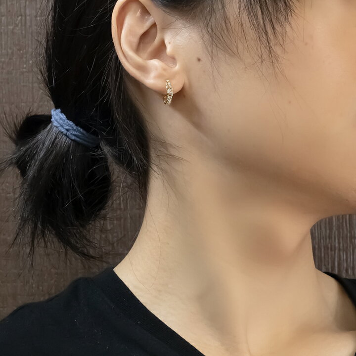 楽天市場】プラチナ フープピアス メンズ ダイヤモンド ピアス 片耳  