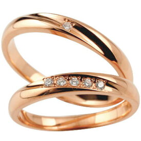 18金 結婚指輪 マリッジリング ペアリング 指輪 ダイヤ ダイヤモンド ピンクゴールドk18 ハンドメイド 結婚記念リング メンズ レディース 名入れ 18k 笑顔になるジュエリー お守り 大きいサイズ対応 人気 おしゃれ 大人 普段使い ジュエリー