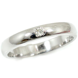 18金 ダイヤモンド リング ホワイトゴールドK18 婚約指輪 エンゲージリング 指輪 一粒ダイヤモンド 18k 爪なし レディース 　大きいサイズ対応 送料無料 人気