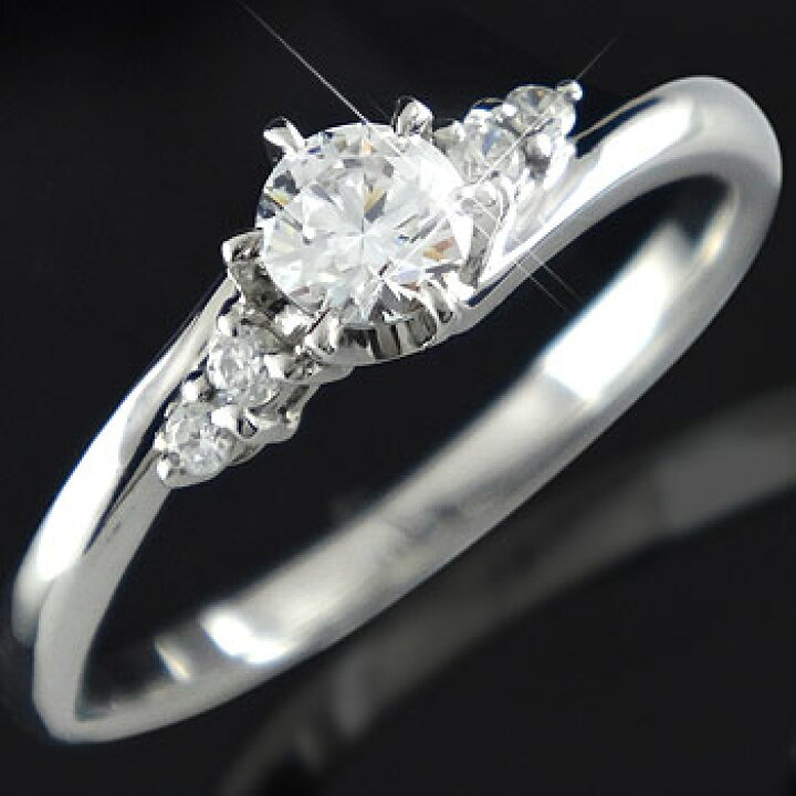 楽天市場】鑑定書付 婚約指輪 ダイヤモンド リング ダイヤ0.27ct 一粒 