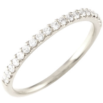 婚約指輪 エンゲージリング ダイヤモンドリング 指輪 ダイヤ ダイヤモンド リング ホワイトゴールドK18 ピンキーリング ハーフエタニティ レディース18金 大きいサイズ対応 ご褒美ジュエリー 特別なジュエリーのサムネイル