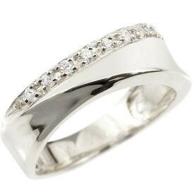 ダイヤモンド リング シルバー925 指輪 幅広 ピンキーリング ダイヤ レディース 笑顔になるジュエリー お守り 大きいサイズ対応