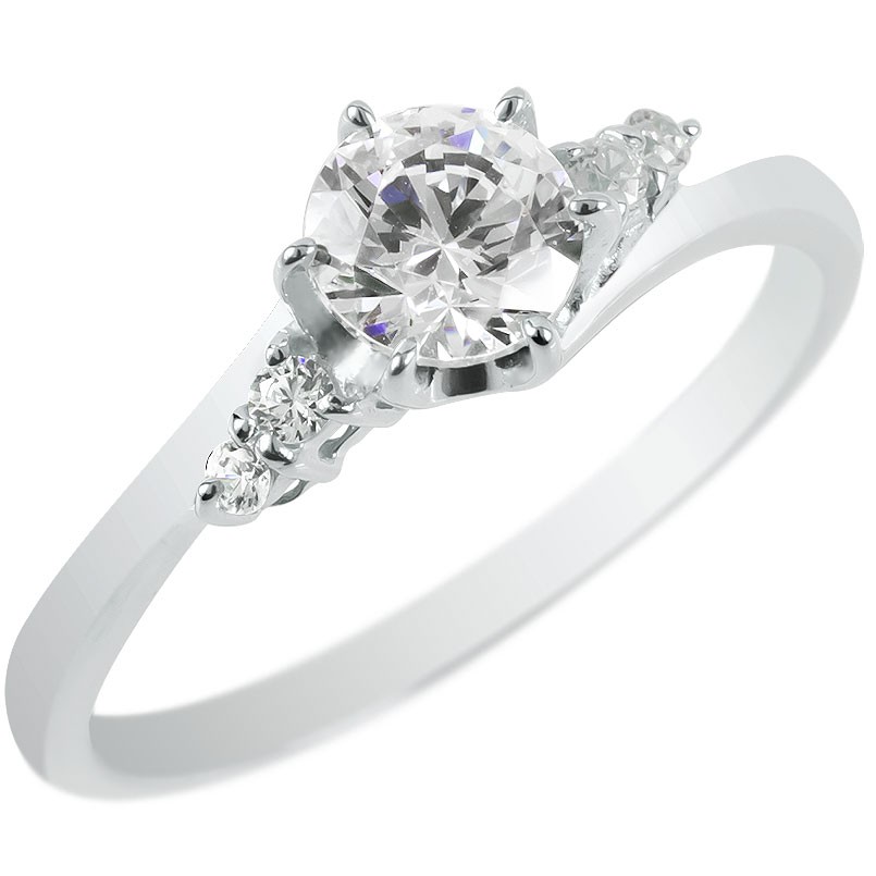 ダイヤモンドリング ダイヤ 指輪 ホワイトゴールドk18 18k VSクラス 0.57ct 大粒ダイヤ シンプル 女性 妻 彼女 記念 レディース18金 大きいサイズ対応