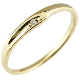 細め 細身 シンプルリング ピンキーリング イエローゴールドk18 指輪 ダイヤモンド 華奢リング 指輪 アンティーク 18金 ユニセックス 【ありがとうやおめでとうを伝えよう・プレゼント・誕生日・お祝い】 人気 おしゃれ 大人 普段使い ジュエリー