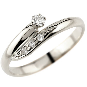 婚約指輪 エンゲージリング ダイヤモンドリング ホワイトゴールドk18 
