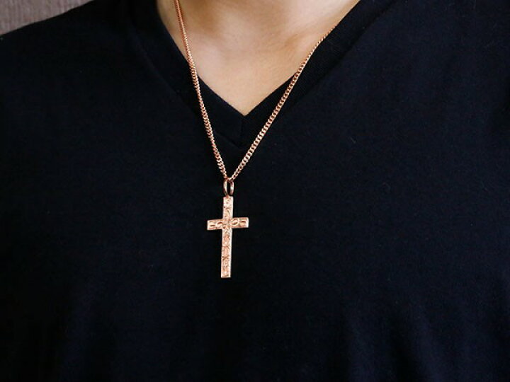 楽天市場 18金 メンズジュエリー 大きい クロス ペンダント ペンダントトップ ネックレス ピンクゴールドk18 18k ハワイアンジュエリー 手彫り 男性用 Men S ネックレスチェーン無し 楽ギフ 包装 コンビニ受取対応商品 送料無料 人気 かざり屋