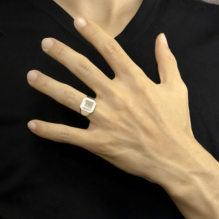 楽天市場】10金 メンズ ゴールド リング 印台 ダイヤモンド 0.24ct 
