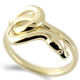 ヘビ 蛇 18金 リング レディース 指輪 2025年 干支 巳年 縁起物 お守り スネーク イエローゴールドK18 18k ゴールド 人気 ジュエリー ファッションリング 大きいサイズ対応 ピンキーリング サムリング ミディリング