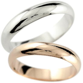 ペアリング 結婚指輪 マリッジリング ピンクゴールドk18 ホワイトゴールドk18 k18 地金リング 宝石なし 甲丸 お守り 18金 ユニセックス 【ありがとうやおめでとうを伝えよう・プレゼント・誕生日・お祝い】