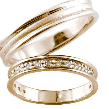 ペアリング 結婚指輪 マリッジリング ダイヤモンド 一粒ダイヤモンド