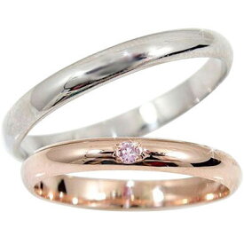 [スーパーセール10％OFF]最短納期ペアリング 結婚指輪 マリッジリング ホワイトゴールドk18ピンクゴールドk18ピンクサファイア 甲丸 18金