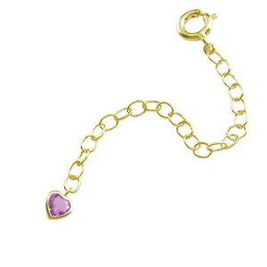 アジャスターチェーン イエローゴールドk18 ピンクトルマリン ハート 10月誕生石 オリジナル18k 18金【楽ギフ_包装】【コンビニ受取対応商品】 送料無料