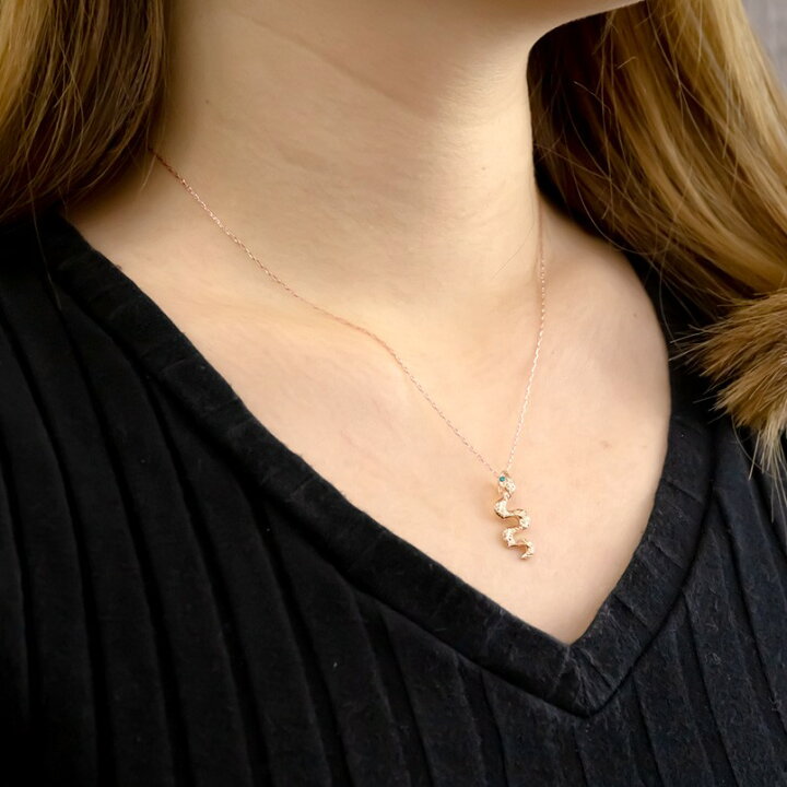 楽天市場】18金 ペンダント トップ 蛇 スネーク ヘビ へび ネックレス  