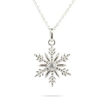 楽天市場】雪の結晶 ネックレス プラチナの通販