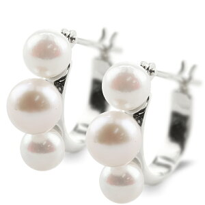 【最短発送】 プラチナ ピアス レディース 女性 妻 彼女 ピアス ペア ベビーパール アコヤ真珠 フープピアス リング パール pt900 フォーマル 上品 女性