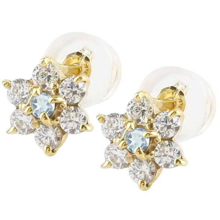 楽天市場】[10%OFF]18金 ピアス ダイヤモンドピアス 花 フラワー 
