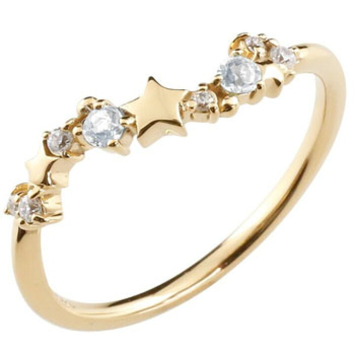 楽天市場】18金 星 スター リング イエローゴールドk18 18k ブルー 