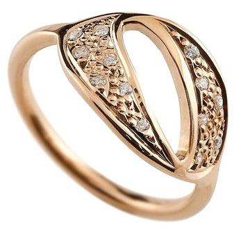18金 数字 リング ナンバーリング ピンクゴールドk18 18k 指輪 ダイヤモンド ゼロ 零 数字 レディース  大きいサイズ対応 送料無料 人気