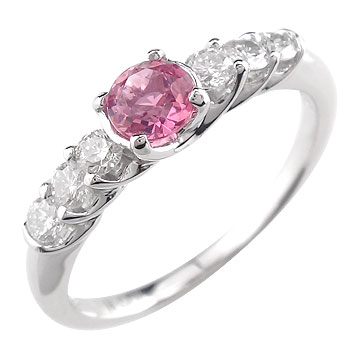 プラチナリング ピンクトルマリン ダイヤモンド0.23ct ピンキーリング 指輪 プラチナ900 10月の誕生石トルマリン 大きいサイズ対応 送料無料 人気