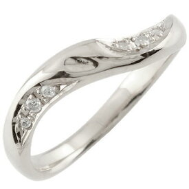 プロポーズリング V字 ダイヤモンド プラチナ リング 婚約指輪 エンゲージリング ユニセックス 【ありがとうやおめでとうを伝えよう・プレゼント・誕生日・お祝い】