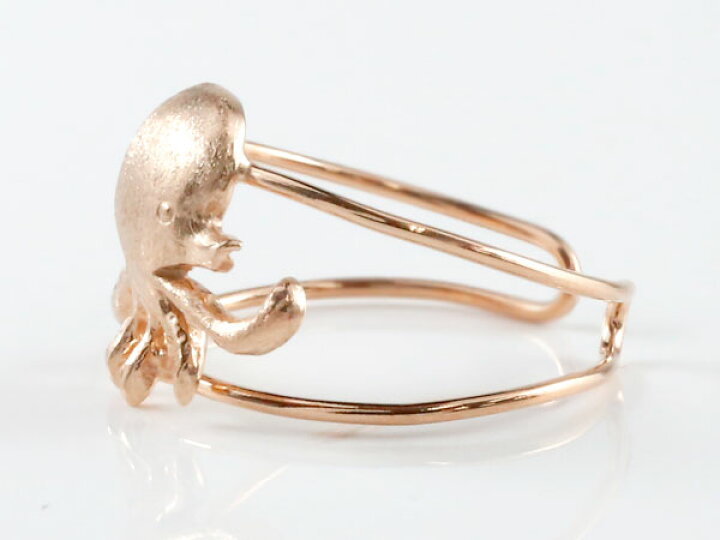 楽天市場 18金 トゥリング ピンクゴールドk18 オクトパス タコ たこ 足の指輪 地金リング 宝石なし フリーサイズ 18k 足指リング トウリング マリンジュエリー ピンキーとしてもok ファランジリングとしても 楽ギフ 包装 コンビニ受取対応商品 送料無料 人気