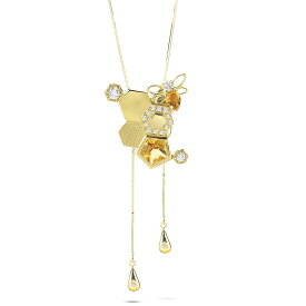 蜂の巣 蜂 ハチ 18金 ネックレス ラリエット ダイヤモンド スライド 70cm イエローゴールドk18 シトリン 蜜蜂 蜂の巣 スネークチェーン ハチ ゴールド 18k 金 ジュエリー 男女兼用 ユニセックス 男女問わず