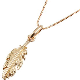 18金 羽 フェザー ペンダント チャーム ペンダントトップ ペンダントヘッド ネックレス ピンクゴールドk18 18k 地金 Feather レディース 笑顔になるジュエリー お守り 人気 おしゃれ 大人 普段使い ジュエリー