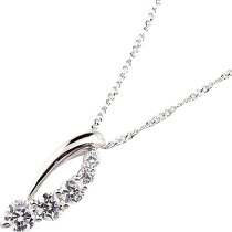 キュービックジルコニアネックレスシルバーネックレスペンダントレディース【楽ギフ_包装】