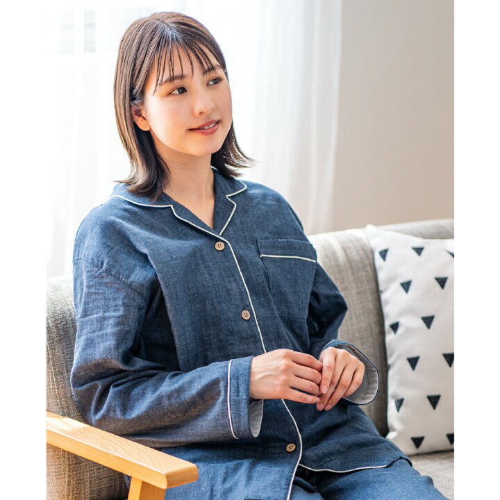 楽天市場】パジャマ レディース 綿100％ ダブルガーゼ 長袖 春 夏向き 