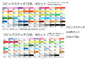 �R�s�b�N�X�P�b�` 144�F�Z�b�g (72A+72B)�@�P�[�X�����@Copic sketch 144 collor (72A+72B) w/o case