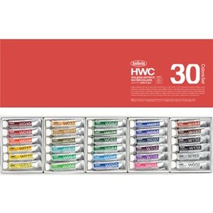 【HWC 画材／絵の具／透明水彩／ホルベイン】 HWC 30 collor ホルベイン 透明水彩絵具 30色セット