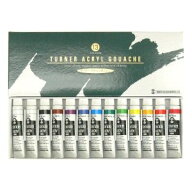 【ラッピング無料！】ターナー アクリルガッシュ 13本スクールセット(12色）11ml×13本