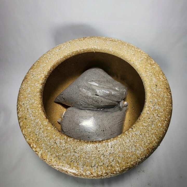楽天市場】白砂火鉢 13号 高級本わら灰付 10L（信楽焼き・陶器・火鉢  
