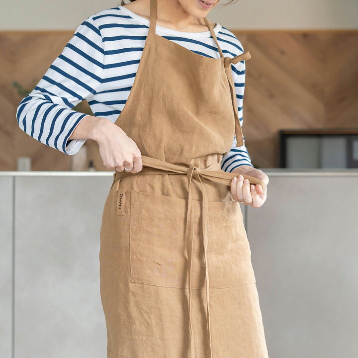 楽天市場】フランス産 リネン 100% エプロン 麻 Y-Style 素材に  