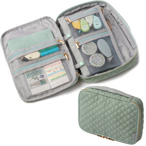 Y-Style 文房具を持ち運ぶ手帳ケース 全8ポケット 手帳ポーチ ノート収納 A5手帳 複数持ち 2冊持ち 文具ケース 文房具 収納 整理 多機能 かわいい おしゃれ たくさん入る 持ち運び 仕事 学生