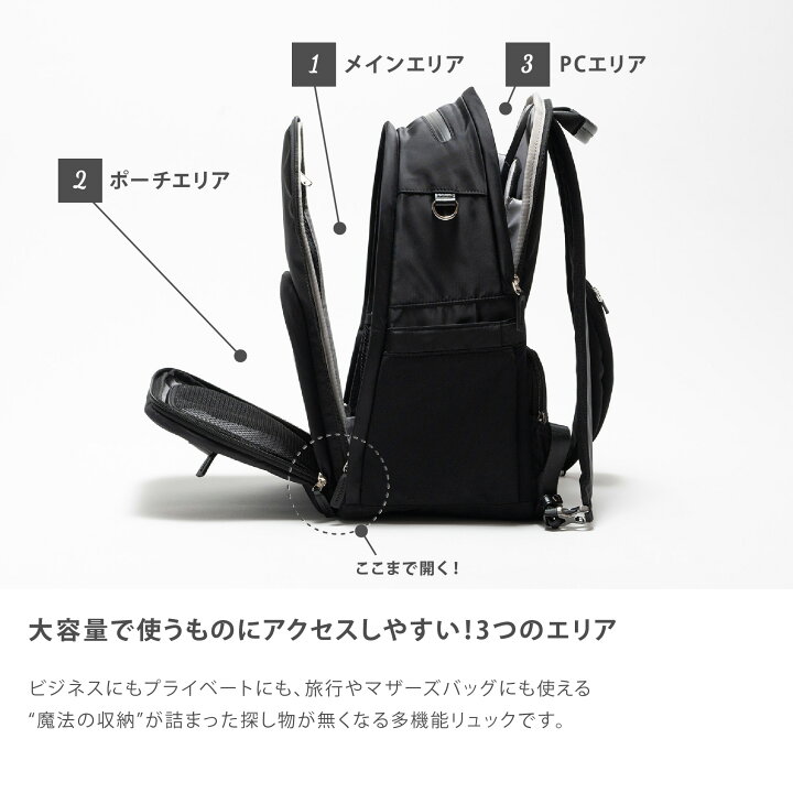 楽天市場】Y-STYLE 魔法の収納 バックパック リュック レディース 